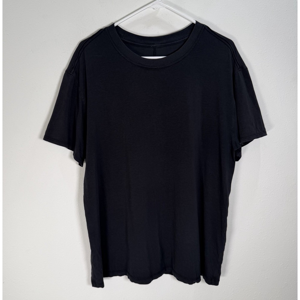 Lululemon T-shirt All Yours Boyfriend Tee Black Oversized Sz Large? W3CP3S